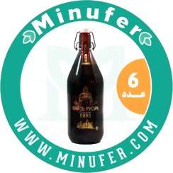 تصویر آبجو بدون الکل کلاسیک کنیاز شاهزاده روسیه شیشه یک لیتری - باکس 6 عددی Beer NON-Alcoholic МАРОЧНОЕ 500cc