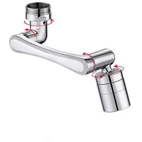 تصویر سر شیر آب ظرفشویی استیل تلسکوپی ۳۶۰ درجه 