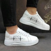 تصویر کفش مدرسه دخترانه مدل ضربان قلب سایز ۳۷ تا ۴۰ 