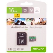 تصویر رم PNY C10 MICRO 16G سرعت 100مگابیت کارت حافظه Micro SD پی ان وی مدل رم PNY C10 MICRO 16G سرعت 100مگابیت کلاس 10 استاندارد UHS-I ظرفیت 16GB