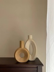 تصویر ست گلدان دایره و بیضی 