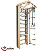 تصویر نردبان سوئدی حرفه ای ۲.۵ متری با چوب راش 