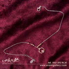 تصویر پابند نقره طرح گل ES_4460 