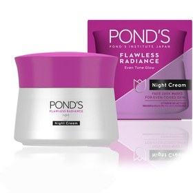 تصویر کرم ضدلک و روشن کننده شب پوندز فلولس رادیانس Ponds Flawless Radiance وزن 50 گرم POND’S Flawless Radiance Derma+ Night Cream