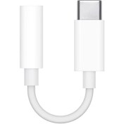 تصویر مبدل تایپ سی به جک 3.5 میلیمتری اورجینال اپل Apple Type-C To Headphone Jack Original Apple Type C to 3.5 mm jack converter Apple Type-C to Headphone Jack