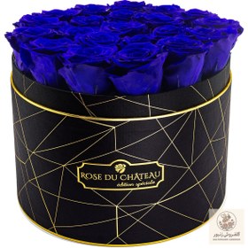 تصویر Blue Eternal Roses in Black Large Industrial Box | کد: ZNB-1JBS 