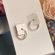 تصویر گوشواره حلقه ای نقره عیار ۹۲۵ 