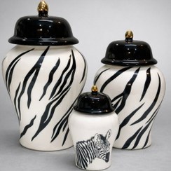 تصویر جینجر جار ست کامل(طرح زبرا) Jinjer jar