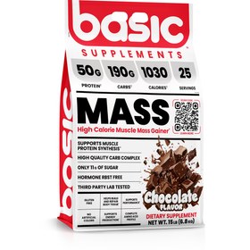 تصویر مس گینر بیسیک BASIC MASS GAINER 15LB CHOCOLATE
