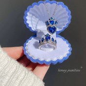 تصویر ست جواهرات راپونزل استیل شامل گردنبند و انگشتر 