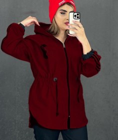 تصویر مانتو کلاهدار اسپرت سه خط مدل 3150 Three-line sports hooded coat, model 3150