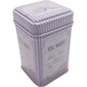 تصویر جعبه قوطی جیبی فلزی کلکسیونی فانتزی 4در4در7 سانتی – طرح 3 شیرینی – بنفش راه راه 