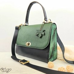 تصویر کیف زنانه چوب و چرم طبیعی (طرح زلفا) 