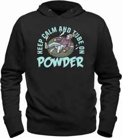 تصویر سویشرت مشکی با طراحی برفی پودری برند alfa tshirt Powder Snowboard Black Sweatshirt