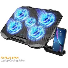 تصویر پایه خنک‌کننده لپ‌تاپ کول‌کلد مدل F2 PLUS 5FAN coolcold F2 PLUS 5FAN