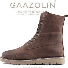 تصویر بوت پارتیزان گازولین شکلاتی مات – GAAZOLIN Partisan Boots General Commander 