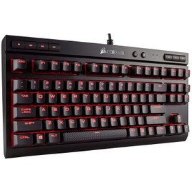 تصویر کیبورد گیمینگ مکانیکال کورسیر K63 Compact Red Switch CORSAIR K63 Compact CHERRY MX Red Switch Wired Mechanical Gaming Keyboard