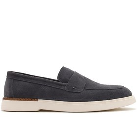 تصویر لوفر دریمود اورجینال Derimod 25SFD750210 Men's Gray Suede Leather Casual Loafer 25SFD750210 