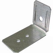 تصویر ×-اتصال آویز HT90 - کی پلاس اتصال آویز HT90 یک قطعه فلزی گالوانیزه L شکل است که برای اتصال آویز به سقف اصلی در سقف‌های کاذب و دیوارهای جداکننده طراحی شده. با ابعاد تقریبی ۱۰×۵ سانتی‌متر و ضخامت ۱.۵-۲ میلی‌متر، وزن هر اتصال حدود ۵۰-۷۰ گرم است و در بسته‌های ۵۰۰-۱۰۰۰ عددی عرضه می‌شود. این اتصال برای سقف‌های کاذب D112a یا D112b با آویز سیمی یا نانیوس مناسب است و با پیچ LN یا TB به سقف اصلی و آویز متصل می‌شود، ایده‌آل برای فضاهای با سقف کوتاه و پروژه‌های سریع.