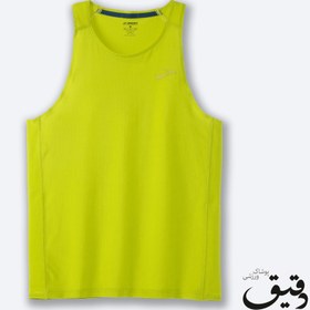 تصویر تاپ ورزشی بروکس مردانه Brooks Atmosphere Singlet سبز BROOKS MENS ATMOSPHERE SINGLET