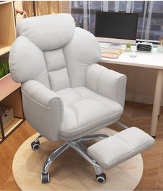 تصویر Gaming Chair Adjustable Home Office Computer Chair with Footrest Ergonomic Study Gamer Chairs Recline Chair with Wide Backrest Beige - ارسال 10 الی 15 روز کاری 