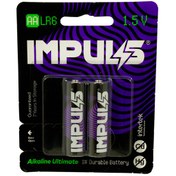 تصویر باتری نیم قلمی 1.5V ایمپالس مدل IMPULS Alkaline Ultimate مجموعه 2 عددی 