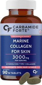 تصویر Carbamide Forte Hydrolyzed Marine Collagen 90 Tablets Peptides 3000mg with Biotin amp Hyaluronic Acid - Collagen Type 1 Powder - ارسال 10 الی 15 روز کاری 