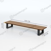 تصویر پایه زیر مانیتوری آسپادیزاین مدل M-100 - طوسی / 12*20*100 M-100-Aspadesign