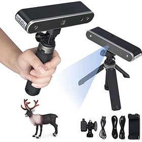 تصویر 3D Scanner Handheld 3D Scanner for 3D Printer 0.05mm Precision and 10 Fps Scan Speed No Marker Quick Scanning Desktop 3D Scanner for Color 3D Printing, Face and Body Scan 