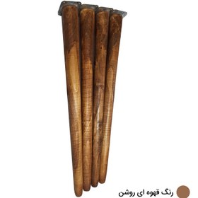 تصویر پایه میز عسلی مدل چوبی مخروطی کد 45-D1 بسته 4 عددی - عسلی 