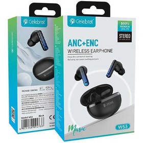 تصویر هدفون بی سیم گیمینگ مدل Celebrat W53 | ANC+ENC Wireless earphones 