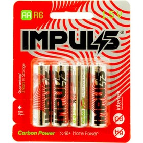 تصویر باتری قلمی 1.5V ایمپالس کربن پاور مدل IMPULS Carbon Power مجموعه 4 عددی تخفیف 