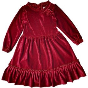 تصویر پیراهن مخمل قرمز - 8 