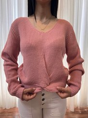 تصویر بلوز بافت صورتی فری سایز 