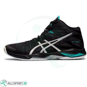 تصویر کفش والیبال اسیکس طرح اصلی Asics V-SWIFT FF MT 2 Black Pure Silver 