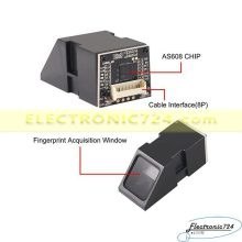 تصویر اسکنر اثر انگشت نوری AS608 دارای رزولوشن 500dpi و ارتباط TTL / USB 