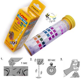 تصویر تستر سریع آب 6 در 1 سرا Sera 6 tests in 1
