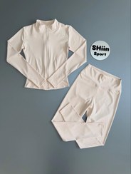 تصویر ست سویشرت و لگ اسپندکس وارداتی - شیری / لارج ۳۸/۴۰/۴۲ کد محصول ۳۰۵۰۰