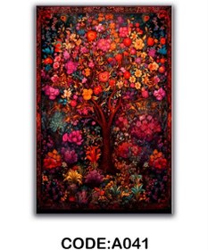 تصویر پادری مخمل طرح باغ بهشت کد A041 