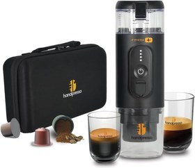 تصویر قهوه ساز همراه هندپرسو مدل Handpresso E-PRESSO+ Handpresso - E-PRESSO+ portable coffee maker and case - portable coffee maker with USB battery | tank 100 ml max | battery 3 x 2.9 mA