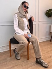 تصویر وست جلیغه جین گلدوزی 