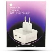 تصویر شارژر 50 وات اپل مدل Dual port usb-c Dual port usb-c apple adapter
