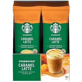 تصویر قهوه فوری کارامل لاته ساشه ای استارباکس - STARBUCKS Caramel Latte 