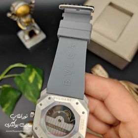 تصویر ساعت بولگاری نقره ای بند رابر BULGARI OCTO FINISSIMO بولگاری ( Bvlgari )