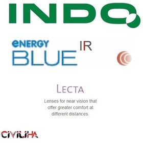 تصویر عدسی سفارشی ایندو لایف استایل لکتا با پوشش بلوکنترل انتخابی Indo Lifestyle Lecta 1.60 Energy Blue + IR 