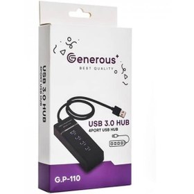 تصویر هاب 4 پورت USB3.0 جنروس G.P-110 