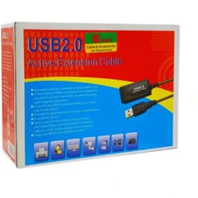 تصویر کابل افزایش طول 20 متری تقویت شده USB 