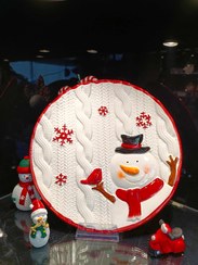 تصویر بشقاب کریسمسی طرح دار - طرح 