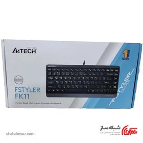 تصویر کیبورد باسیم ای فورتک مدل FK11 A4Tech FK11 Wired Keyboard