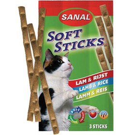 تصویر تشویقی مدادی 3 عددی سانال مخصوص گربه حاوی گوشت بره و برنج ا Sanal Lamb & Rice Sticks 3 pieces Sanal Lamb & Rice Sticks 3 pieces